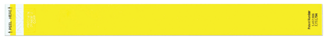 Short Stay® Write-On Tyvek® Wristband 1" x 10" Adult/Pediatric Yellow, 1000 per Box