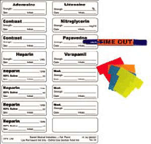 Sterile Label Kit Includes 32 Labels, Flags, Dual-Tip Pen, Time-Out Reminder and Ruler Permanent 1-7/8" x 9/16" White, 50 per Case