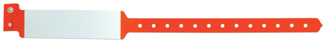 Sentry® DataMate® Thermal Label Wristband Poly System 1" x 11-1/2" Pediatric Orange, 500 per Box