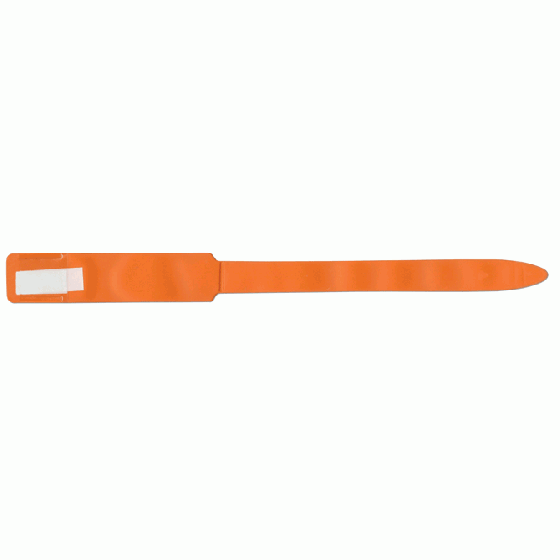 Soft-Lock® Write-On Wristband Vinyl Adhesive Closure 1" x 11"Adult/Pediatric Orange, 250 per Box