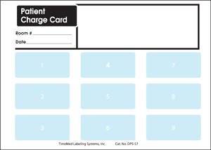 Label Patient Charge Card Paper 7" x 5", White, 250 per Box