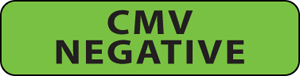 Label Paper Permanent CMV Negative 1" Core 1 1/4"x5/16" Fl. Green 760 per Roll