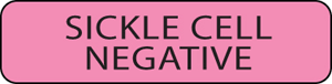 Label Paper Removable Sickle Cell Negative, 1" Core, 1 1/4" x 5/16", Fl. Pink, 760 per Roll