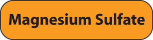 Label Paper Removable Magnesium Sulfate, 1" Core, 1 7/16" x 3/8", Fl. Orange, 666 per Roll