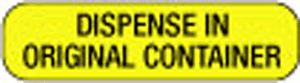 Label Paper Permanent Dispense In original 1" Core 1 7/16"x3/8" Yellow 666 per Roll