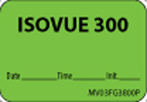 Label Paper Permanent ISOVUE, 300 Date:___, 1" Core, 1 7/16" x 1", Fl. Green, 666 per Roll