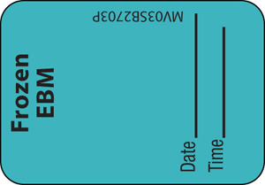 Label Paper Permanent Frozen Ebm 1" Core 1 7/16"x1 Blue 666 per Roll