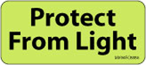 Label Paper Removable Protect From Light, 1" Core, 2 1/4" x 1", Fl. Chartreuse, 420 per Roll