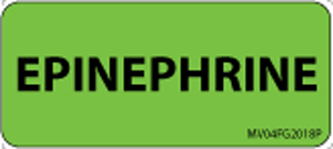 Label Paper Permanent Epinephrine 1" Core 2 1/4"x1 Fl. Green 420 per Roll