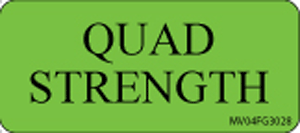Label Paper Removable Quad Strength, 1" Core, 2 1/4" x 1", Fl. Green, 420 per Roll