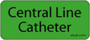 Label Paper Removable Central Line, 1" Core, 2 1/4" x 1", Fl. Green, 420 per Roll