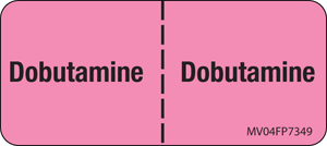 Label Paper Removable Dobutamine, 1" Core, 2 1/4" x 1", Fl. Pink, 420 per Roll