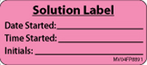 Label Paper Removable Solution Label Date, 1" Core, 2 1/4" x 1", Fl. Pink, 420 per Roll