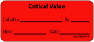 Label Paper Permanent Critical Value 1" Core 2 1/4"x1 Fl. Red 420 per Roll