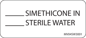 Label Paper Removable Simethicone In, 1" Core, 2 1/4" x 1", White, 420 per Roll