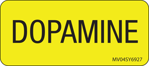 Label Paper Permanent Dopamine 1" Core 2 1/4"x1 Yellow 420 per Roll
