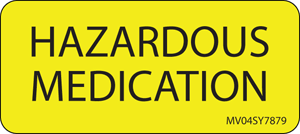 Label Paper Permanent Hazardous 1" Core 2 1/4"x1 Yellow 420 per Roll