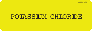 Communication Label (Paper, Removable) Potassium Chloride 2 15/16" x 1 Fluorescent Chartreuse - 333 per Roll