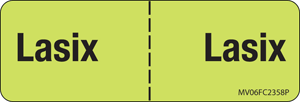 Label Paper Permanent Lasix: Lasix, 1" Core, 2 15/16" x 1", Fl. Chartreuse, 333 per Roll