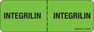 Label Paper Permanent Integrilin:, 1" Core, 2 15/16" x 1", Fl. Green, 333 per Roll