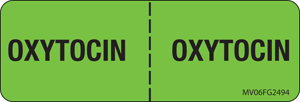 Label Paper Removable Oxytocin: Oxytocin, 1" Core, 2 15/16" x 1", Fl. Green, 333 per Roll
