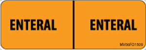 Label Paper Removable Enteral Enteral, 1" Core, 2 15/16" x 1", Fl. Orange, 333 per Roll