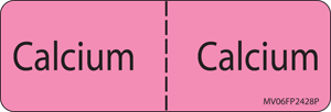 Label Paper Permanent Calcium : Calcium 1" Core 2 15/16"x1 Fl. Pink 333 per Roll