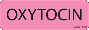 Label Paper Removable Oxytocin, 1" Core, 2 15/16" x 1", Fl. Pink, 333 per Roll