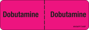 Label Paper Permanent Dobutamine Ã¢¦ 1" Core 2 15/16"x1 Fl. Pink 333 per Roll