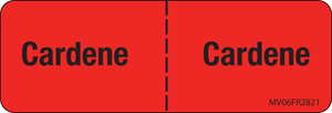 Label Paper Permanent Cardene : Cardene 1" Core 2 15/16"x1 Fl. Red 333 per Roll