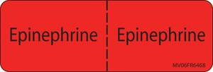 Label Paper Permanent Epinephrine : 1" Core 2 15/16"x1 Fl. Red 333 per Roll