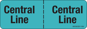 Label Paper Removable Central Line Central, 1" Core, 2 15/16" x 1", Blue, 333 per Roll