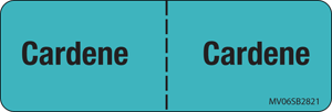 Label Paper Removable Cardene: Cardene, 1" Core, 2 15/16" x 1", Blue, 333 per Roll