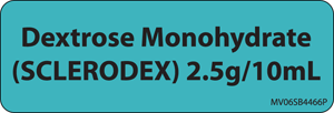 Label Paper Permanent Dextrose Mono 1" Core 2 15/16"x1 Blue 333 per Roll