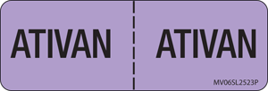 Label Paper Permanent Ativan : Ativan 1" Core 2 15/16"x1 Lavender 333 per Roll