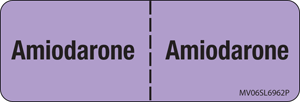 Label Paper Permanent Amiodarone : 1" Core 2 15/16"x1 Lavender 333 per Roll