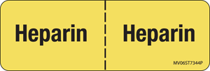Label Paper Permanent Heparin : Heparin 1" Core 2 15/16"x1 Tan 333 per Roll