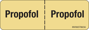 Label Paper Removable Propofol: Propofol, 1" Core, 2 15/16" x 1", Tan, 333 per Roll