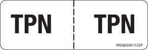Label Paper Permanent TPN: TPN, 1" Core, 2 15/16" x 1", White, 333 per Roll