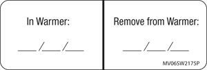 Label Paper Permanent In Warmer: Remove, 1" Core, 2 15/16" x 1", White, 333 per Roll