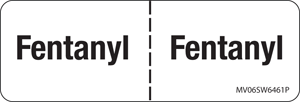 Label Paper Permanent Fentanyl : Fentanyl 1" Core 2 15/16"x1 White 333 per Roll
