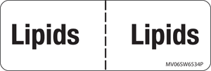Label Paper Permanent Lipids: Lipids, 1" Core, 2 15/16" x 1", White, 333 per Roll
