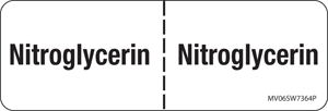 Label Paper Permanent Nitroglycerin, 1" Core, 2 15/16" x 1", White, 333 per Roll