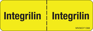 Label Paper Permanent Integrilin:, 1" Core, 2 15/16" x 1", Yellow, 333 per Roll