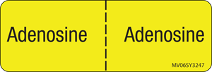 Label Paper Permanent Adenosine : 1" Core 2 15/16"x1 Yellow 333 per Roll