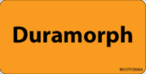 Label Paper Removable Duramorph, 1" Core, 2 15/16" x 1", 1/2", Fl. Orange, 333 per Roll