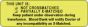 Lab Communication Label (Paper, Permanent) This Unit Is: [] Not  2 7/8"x7/8" Fluorescent Yellow - 1000 per Roll