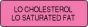 Label Paper Permanent Lo Cholesterol Lo, 1 1/4" x 3/8", Fl. Pink, 1000 per Roll