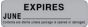 Label Paper Permanent Expires June  2 7/8"x7/8" Gray 1000 per Roll