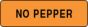 Label Paper Permanent No Pepper 1 1/4" x 3/8", Fl. Orange, 1000 per Roll